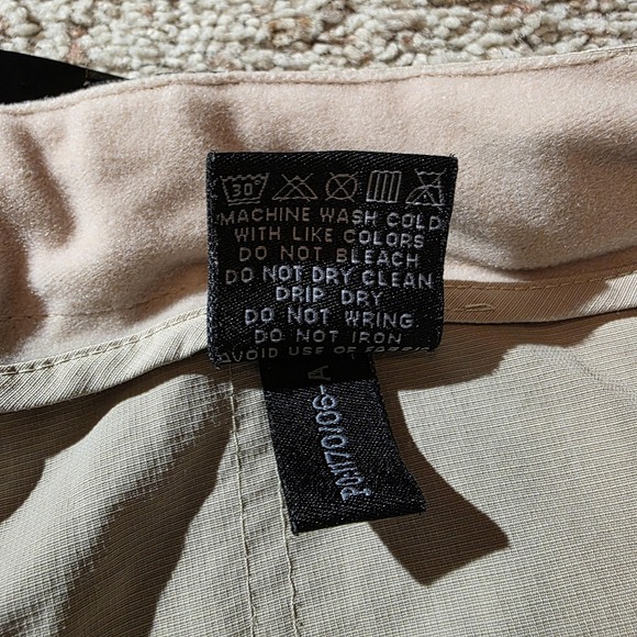 K-Way Pants Mens 34 Convertible Beige Hiking Nylon Outdoor Cargo Zip Off Legs - Picture 5 of 11